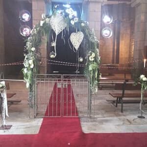 Decoración floral de boda realizada por la floristería de Vigo