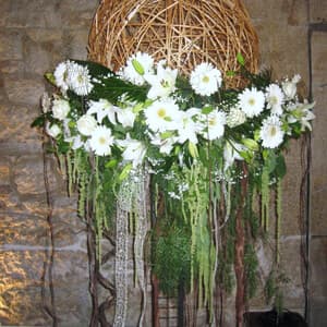 Decoración floral de boda realizada por la floristería de Vigo
