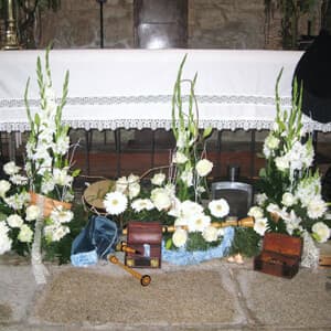 Decoración floral de boda realizada por la floristería de Vigo