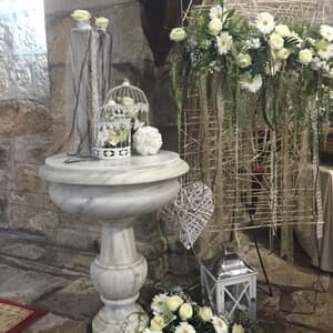 Decoración floral de boda realizada por la floristería de Vigo