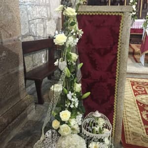 Decoración floral de boda realizada por la floristería de Vigo