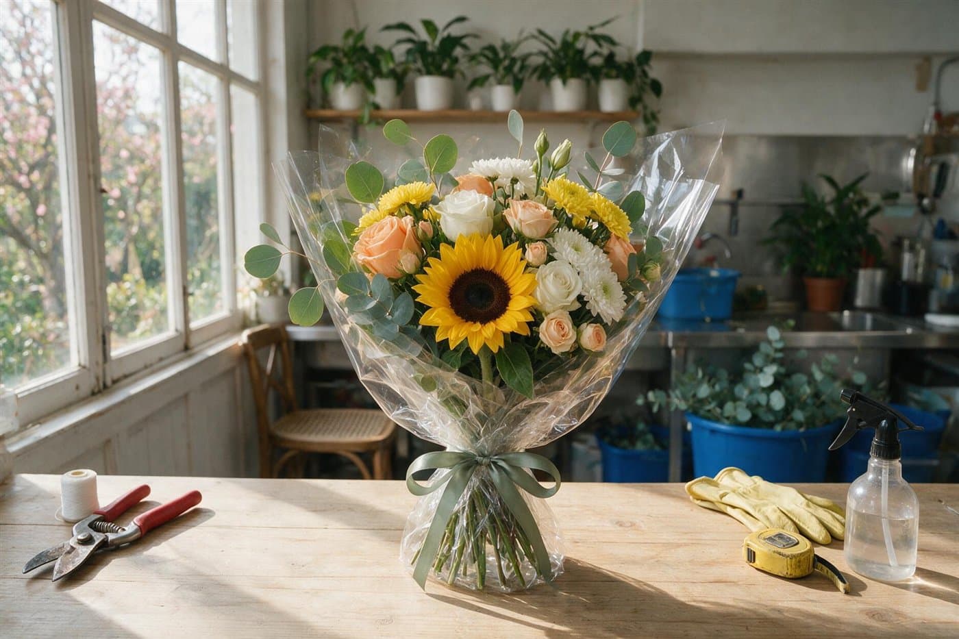 Entrega urgente de un ramo de flores a domicilio en Vigo
