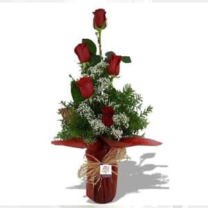 Ramo de rosas elaborado en la floristería de Vigo